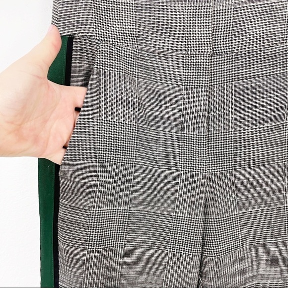 Veronica Beard Cormac Plaid Houndstooth Cropped Trouser Pants Casual Work - Picture 5 of 8